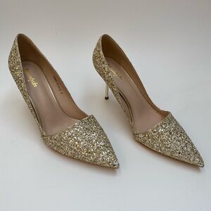NIB Msonlydn Gold Glitter Pumps Women’s Size 9